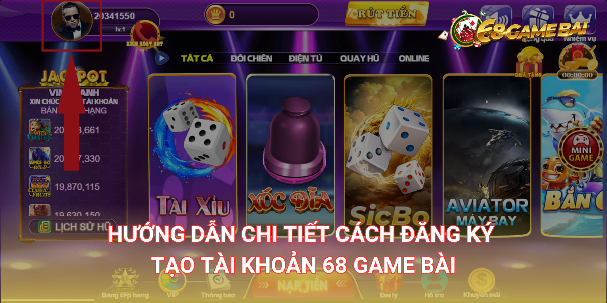 Hướng dẫn chi tiết cách đăng ký 68 Game Bài