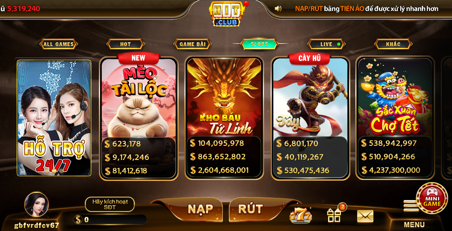 HitClub - Top 10 cổng game nổ hũ uy tín