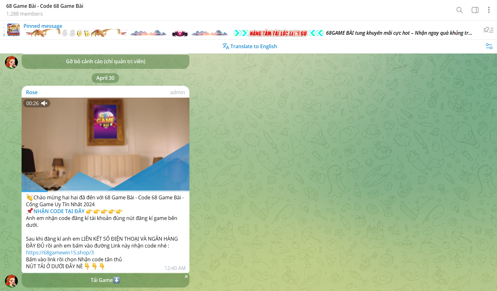 Nhóm kéo 68 Game Bài 